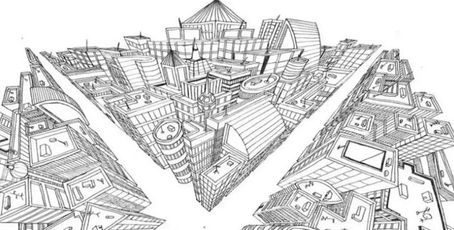 Gambar Perspektif 3 Titik Hilang Gambar Perspektif 3 Titik Hilang